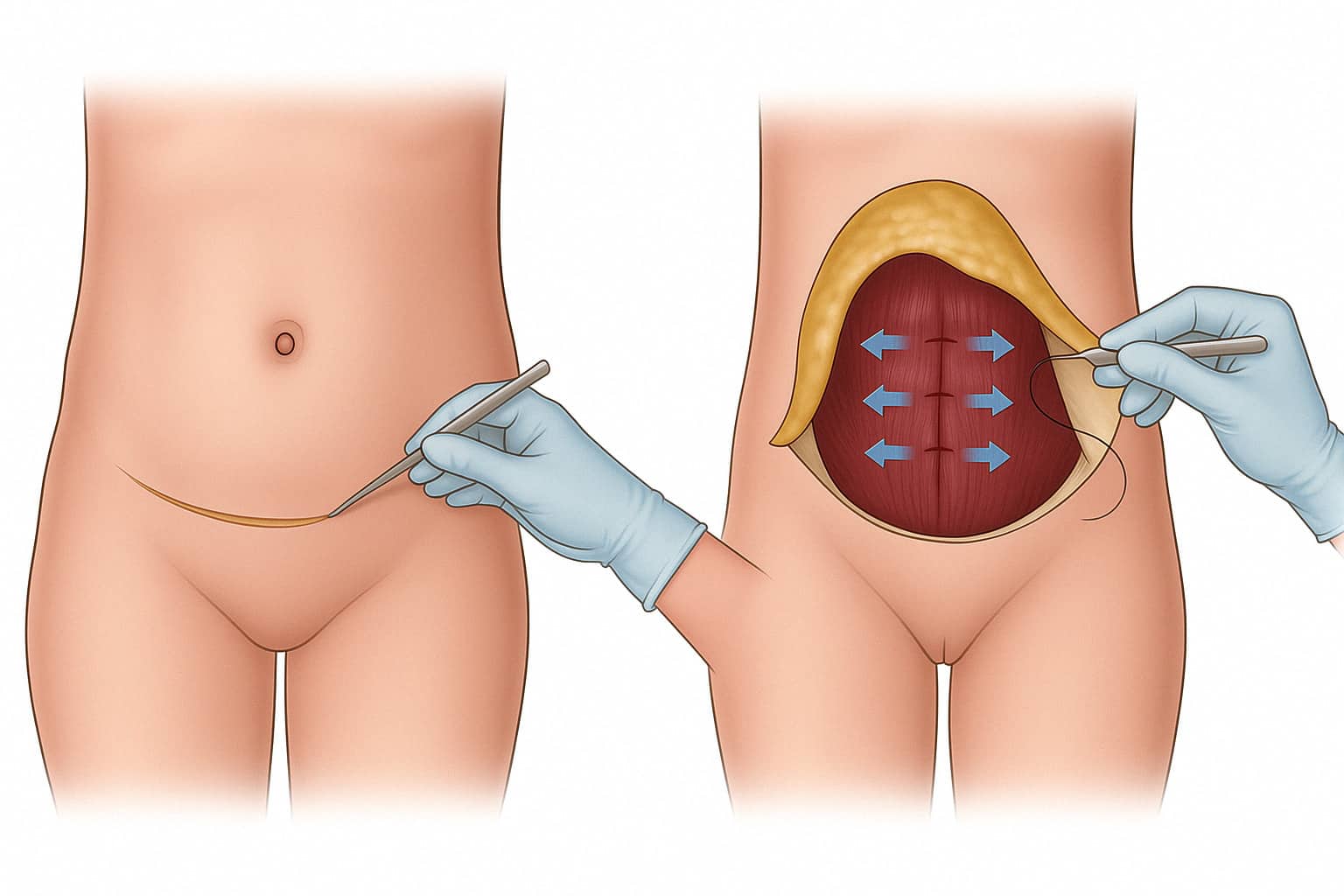 Se pueden soltar los puntos internos de una abdominoplastia