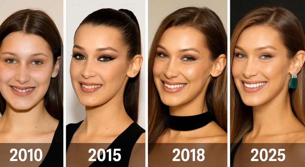 A Timeline of Bella Hadid’s Smile Transformation-min