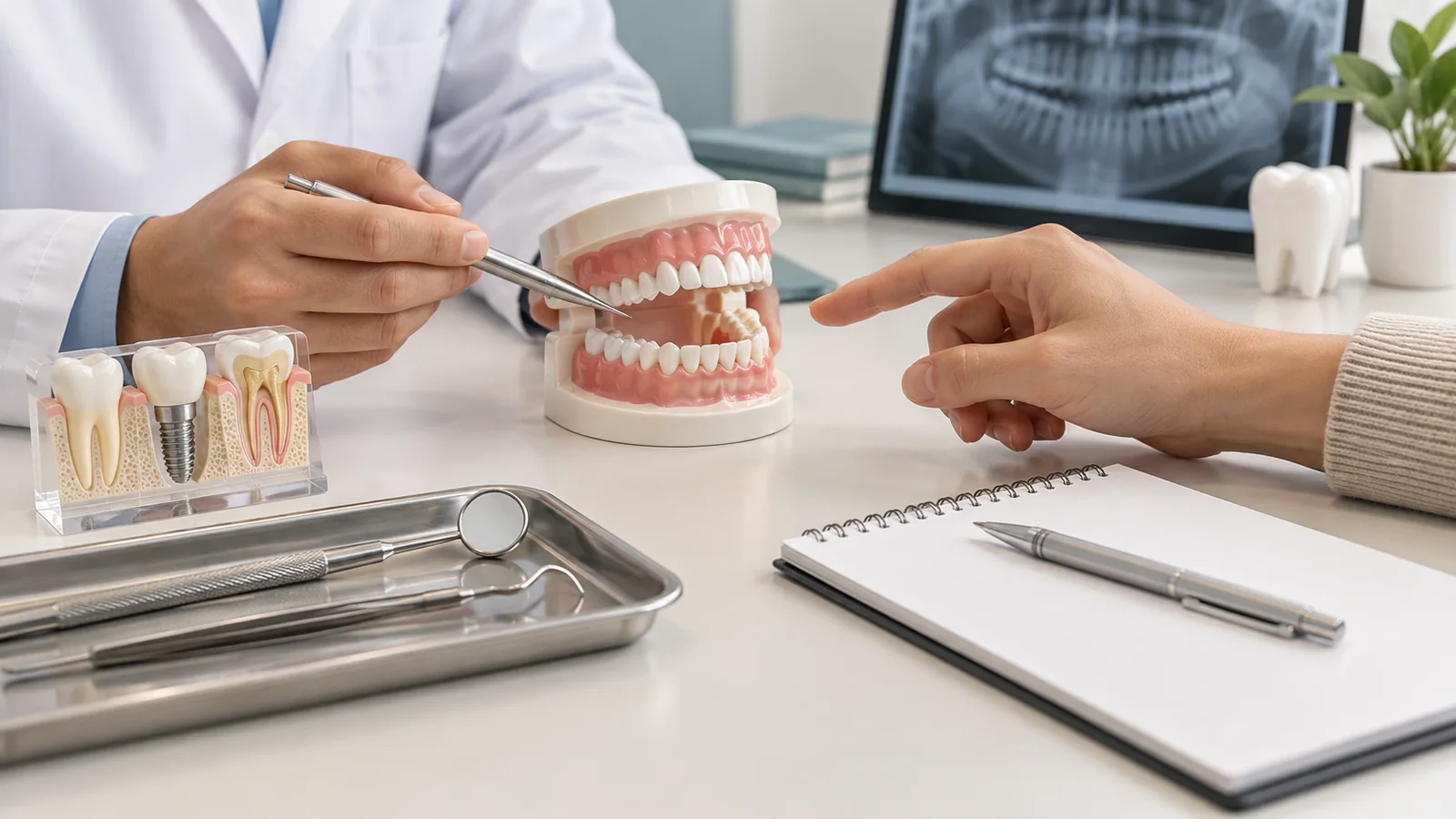 Planificación de salud dental durante una consulta