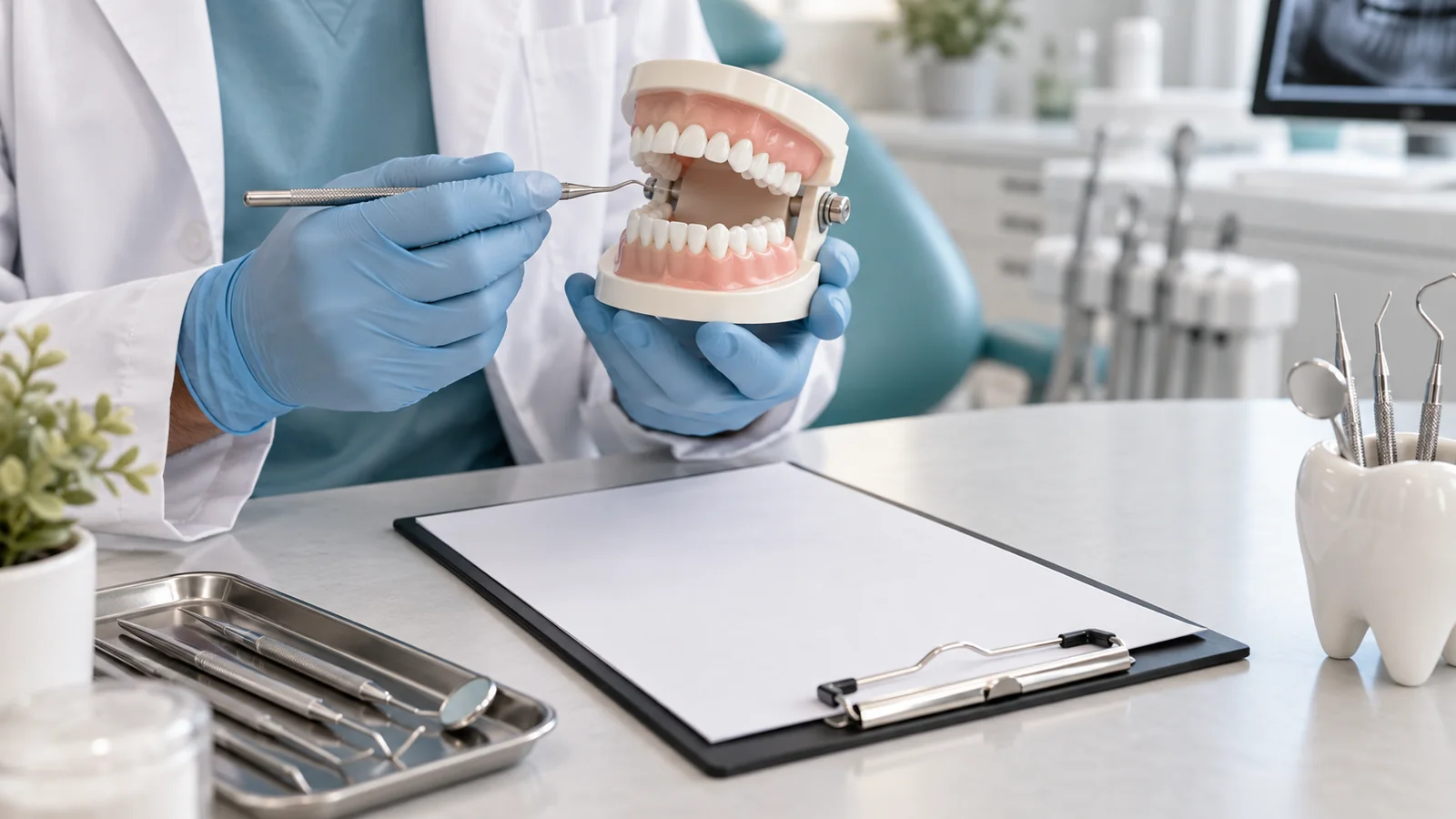 Consulta odontológica basada en una exploración individual