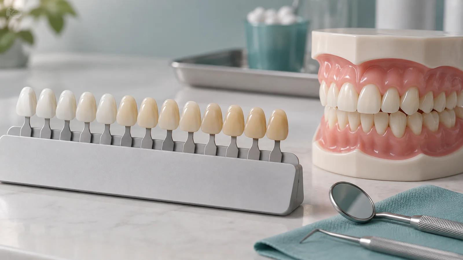 Tonos dentales naturales en una guía clínica