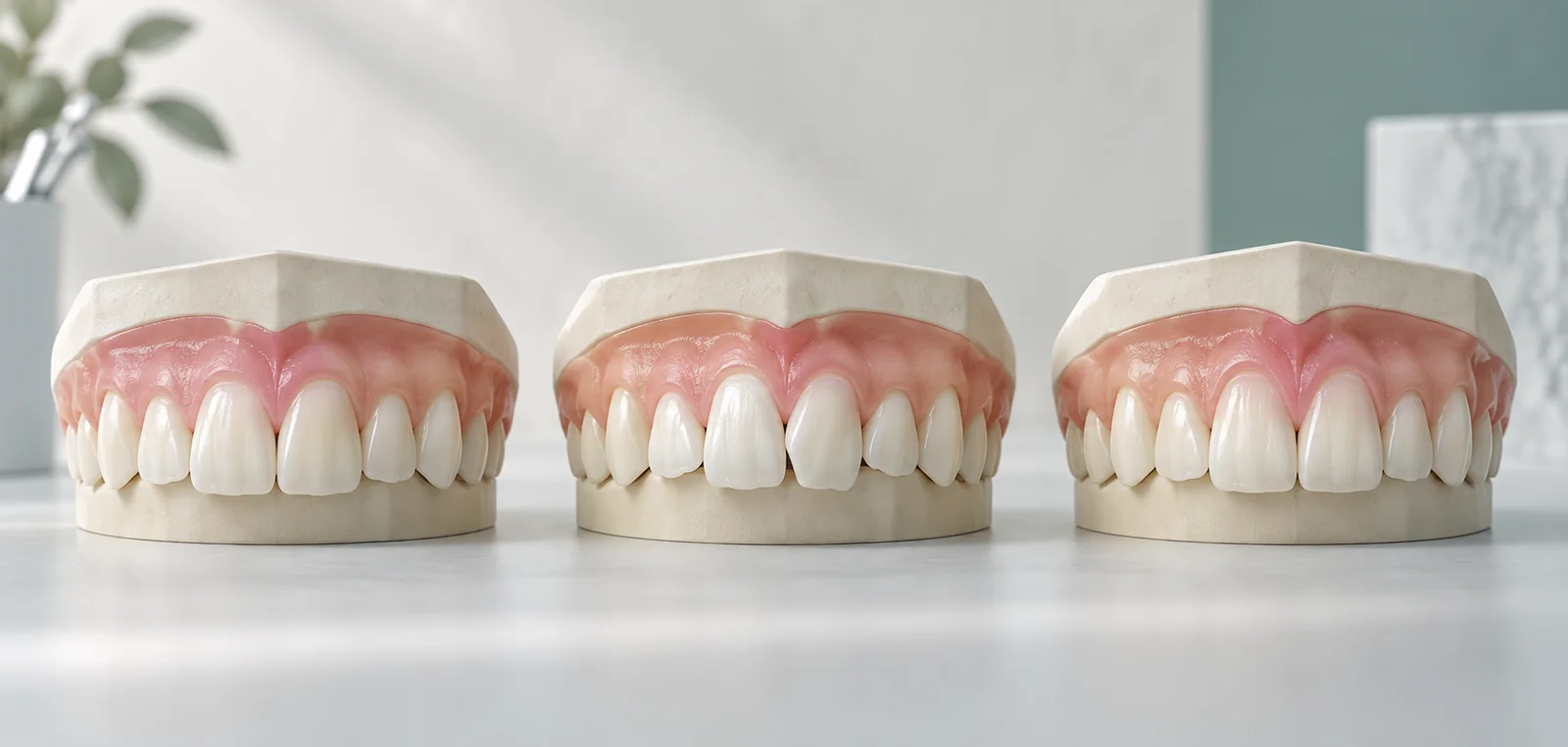 Modelos dentales para valorar forma, alineación y encía